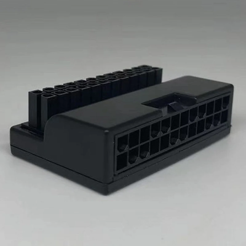 24-Pin Motherboard Power Connector Atx 24-Pin Female to Male 90° Right Angle Desktop Computer Motherboard Power Adapter
