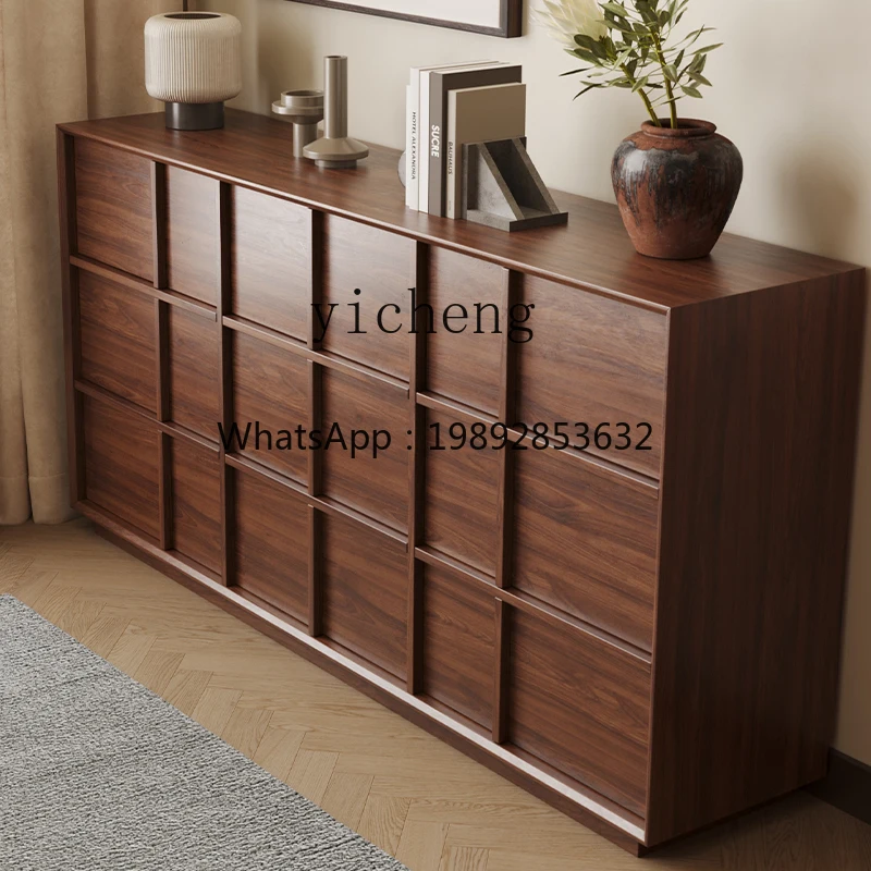 

1 all solid wood nine-chest cabinet, bedroom wall storage drawer, bedside storage cabinet, vertical cabinet