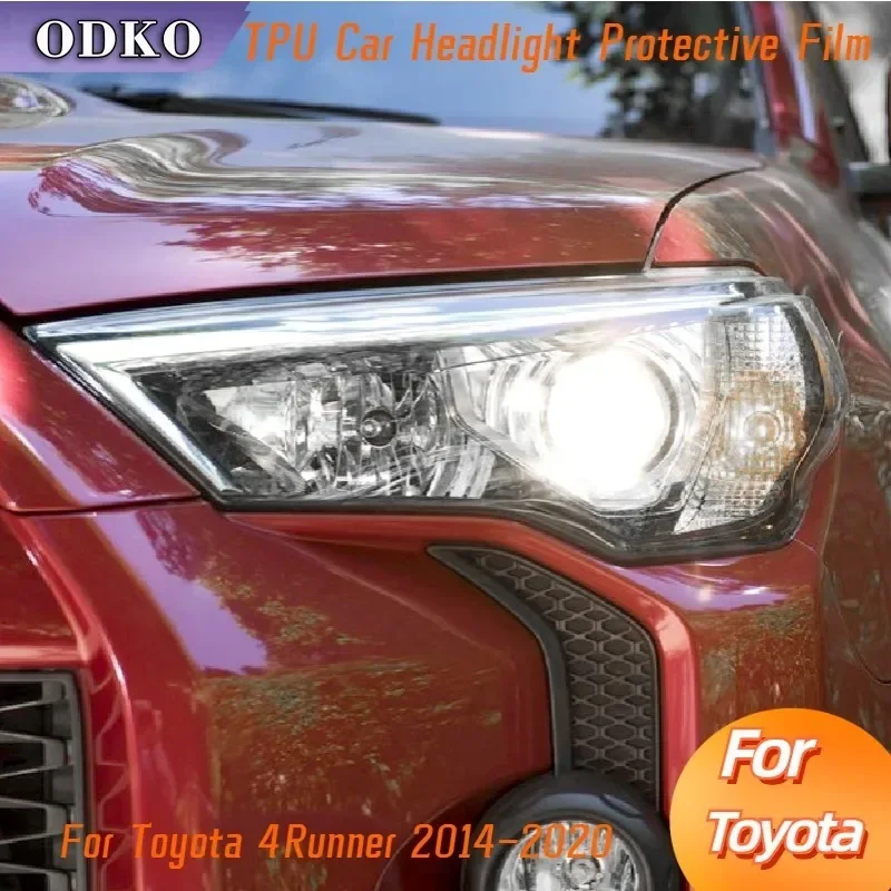 

Для Toyota 4Runner 2014-2020 автомобильная защитная пленка для фар, дымчатая черная прозрачная наклейка из ТПУ, аксессуары