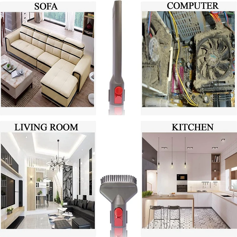 For Dyson V7 V8 V10 V11 V15 Absolute Detect Animal Vacuum Attachments Crevice Cleaning Tool For Home Car Cleaning Easy Install