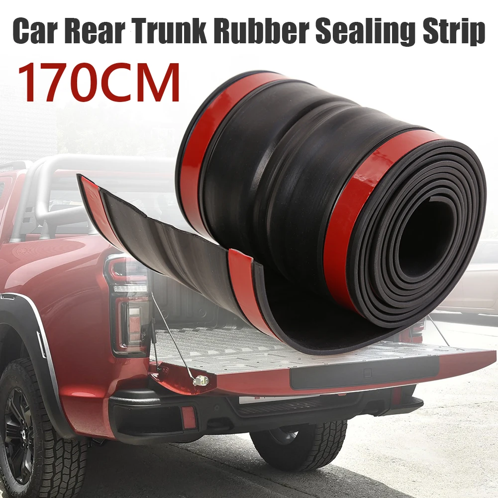 170x11cm Durable Rubber Truck Bed Tailgate Gap Cover Practical Multi-functional Classic Filler Seal Cap for Pickup Truck