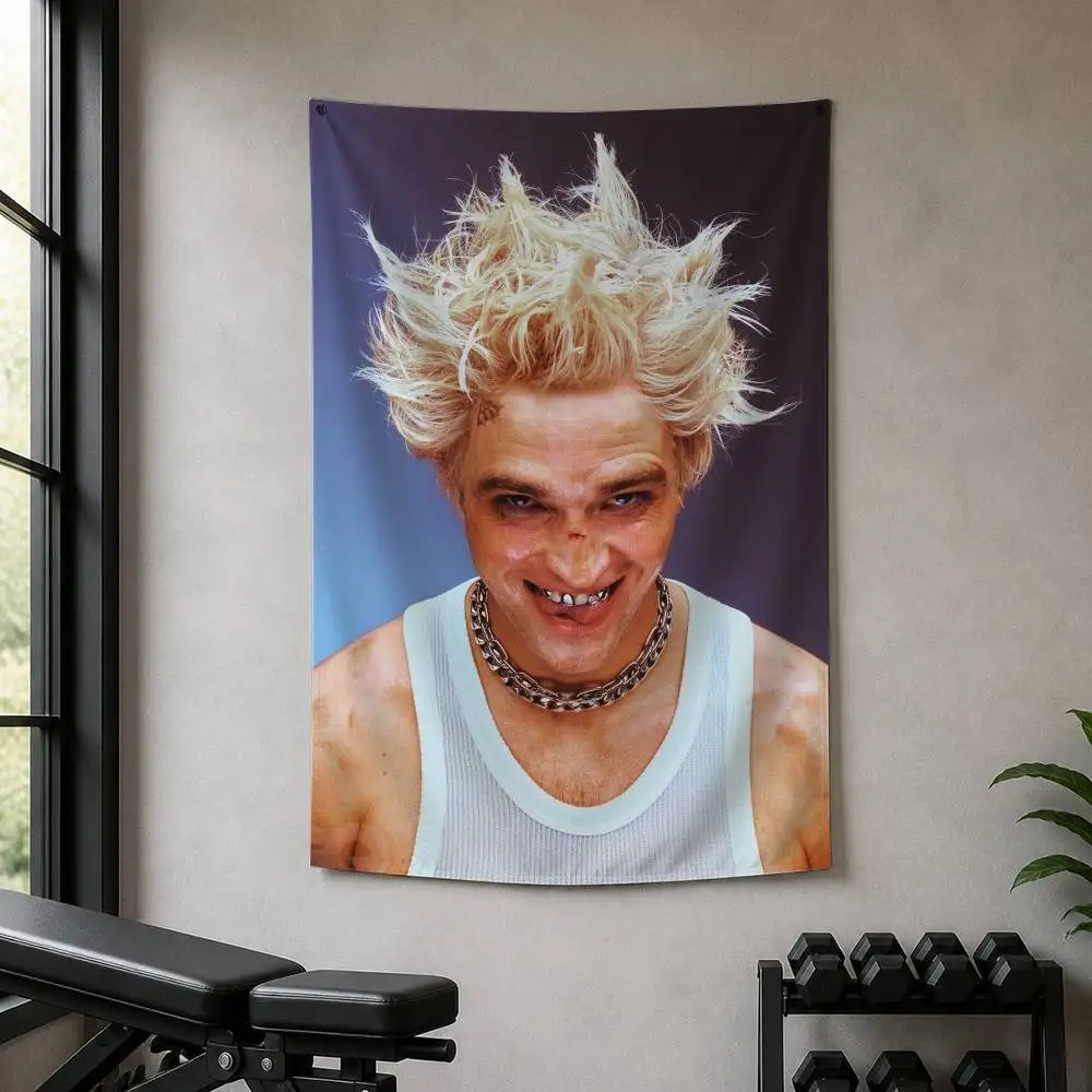 R-Robert P-Pattinson Decorative Hanging Flag with Grommets for Garage Bedroom Dorm Wall