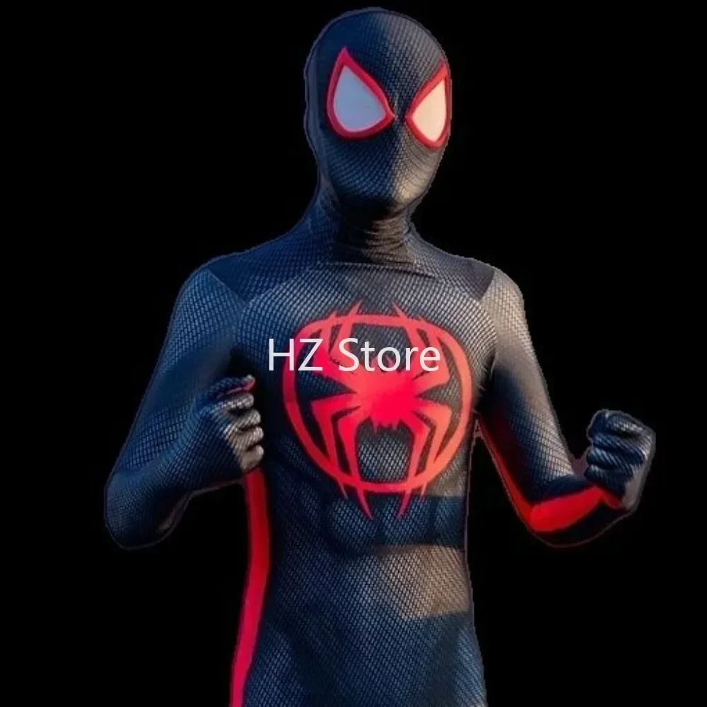 

Marvel Spider-Man: Across the Spider-Verse Miles Morales Zentai Jumpsuit Halloween Cosplay Clothing Full Body Bodysuit for Gift