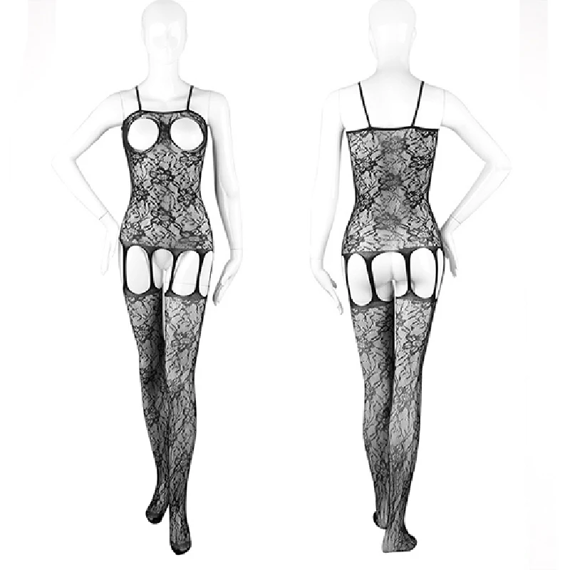 For Sex Bold Body Crotchless Bodysuits Transparent Bodystocking Suit Open Bra Outfits Erotic Costumes Sexy Fishnet Lingerie