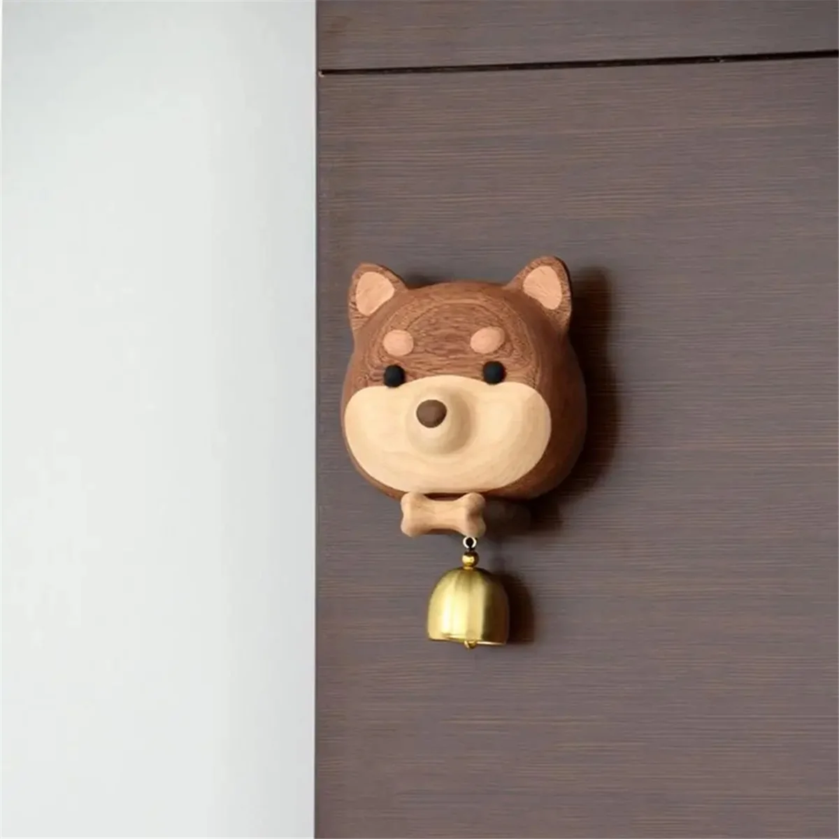 Cartoon Door Bell Ornament Doorbell Dog Wind Chime Wooden Bell Wood Doorbell Door Chime Door Opening Shopkeepers Bell