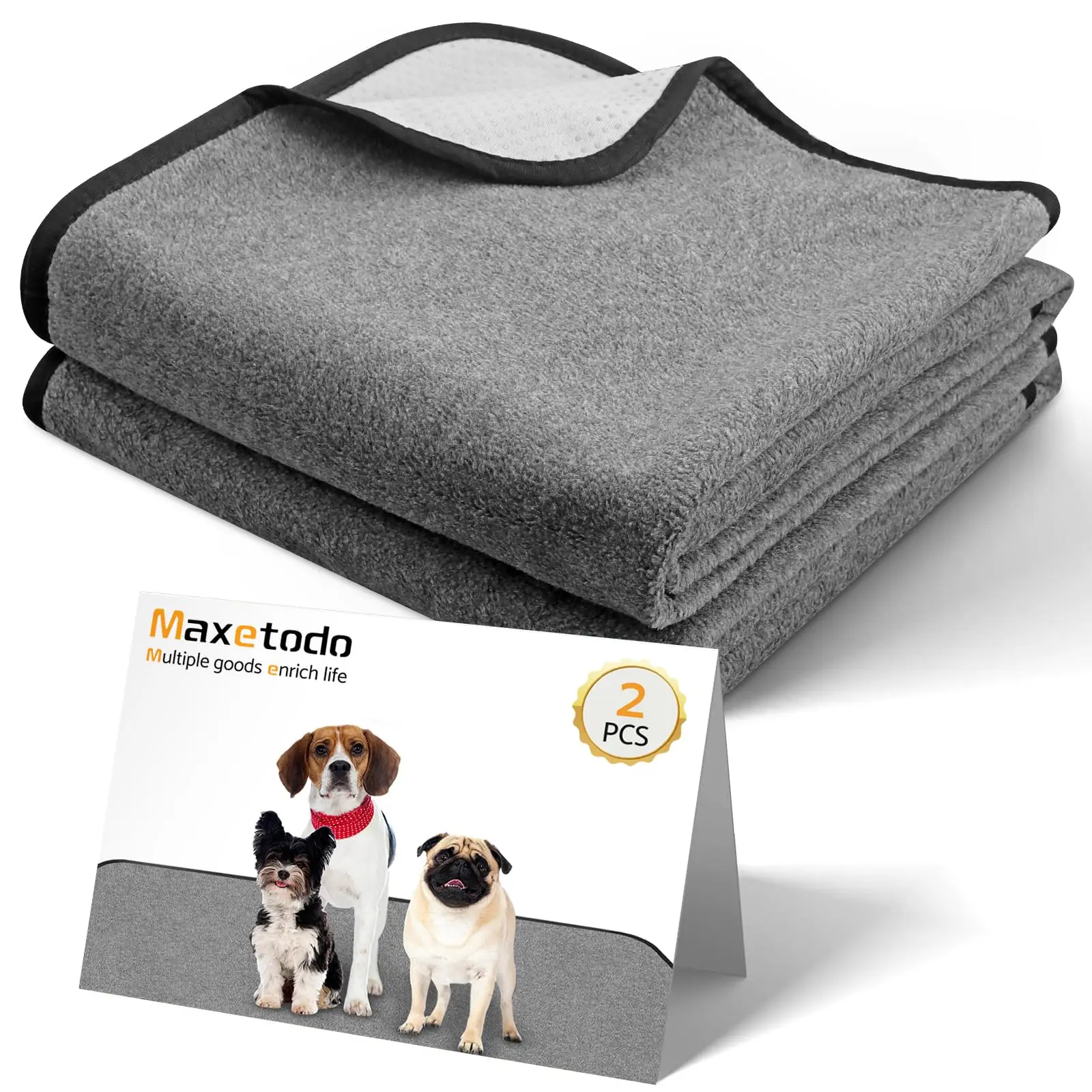 

Washable Pee Pads for Dogs 48 X 48 Inch 2 Pack Reusable Pet Puppy Pee Pads Non Slip Super Absorbent Training Incontinence Pads