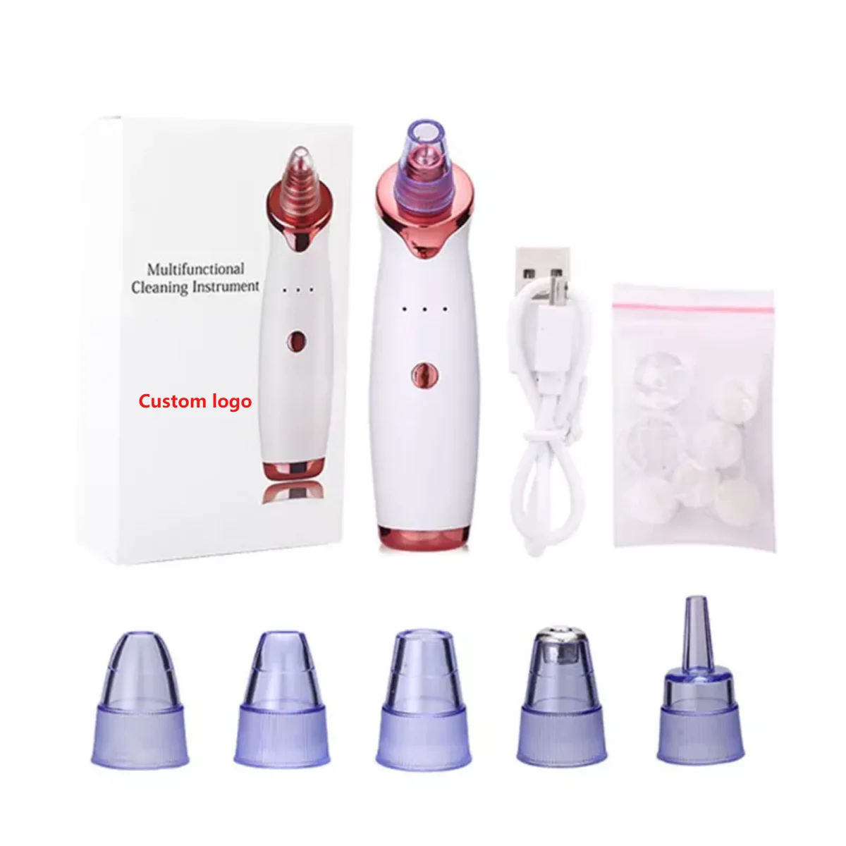 5 Head Pore Cleanser Vacuum Electric Suction Facial Comedo Acne Remover Extractor Tool Kit Pore Vacuum Blackhead Remover