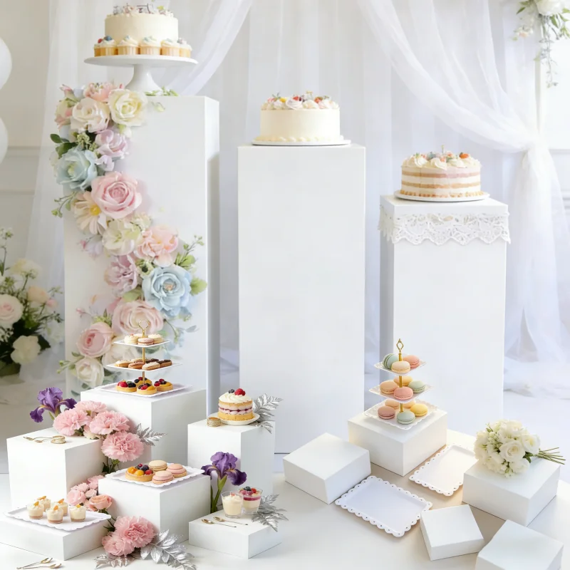 

Metal White Buffet Lawn Wedding Decoration for Ceremony Cake Stand Event Party Supplies Dessert For Birthday Catering Home Decor