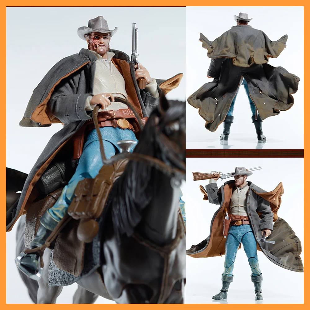 

[only clothes]1/12 Scale Bounty Hunter Marksman Jonah Hex Long Overcoat Accessories for 6" Action Figure Body Model