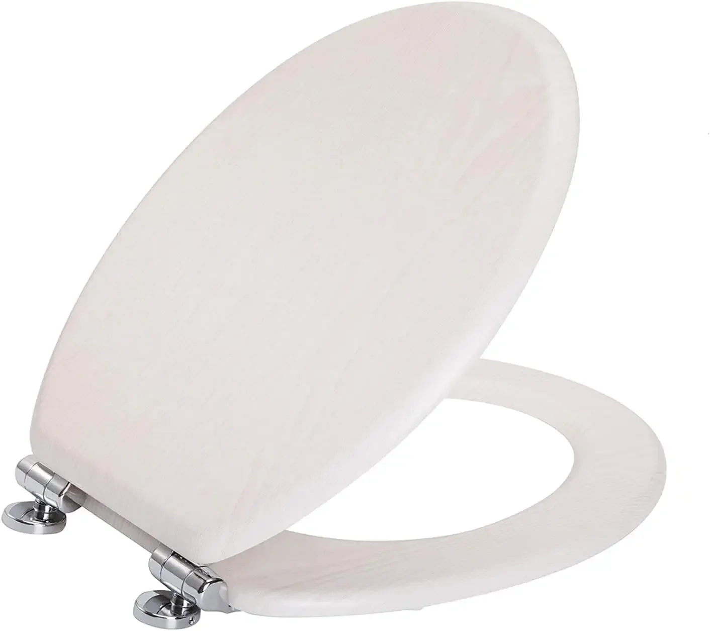

Angel Shield Toilet Seat Antibacterial Wooden Soft Close Toilet Seat with Quick Release Adjustable Hinges Toilet Seat Easy Clean