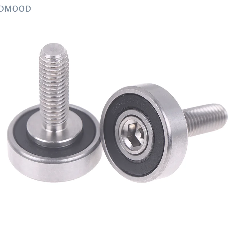M8 Thread JS600026-8C2L25M8 OD 26mm Screw Roller Bearings,1/2Pcs Stainelss Steel Door Window Bearings - view 5