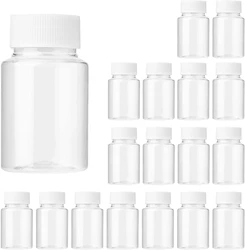 10Pcs 15ml/20ml/30ml/50ml/100ml Refillable Seal Bottles Vials Reagent store Container Plastic Screw cap