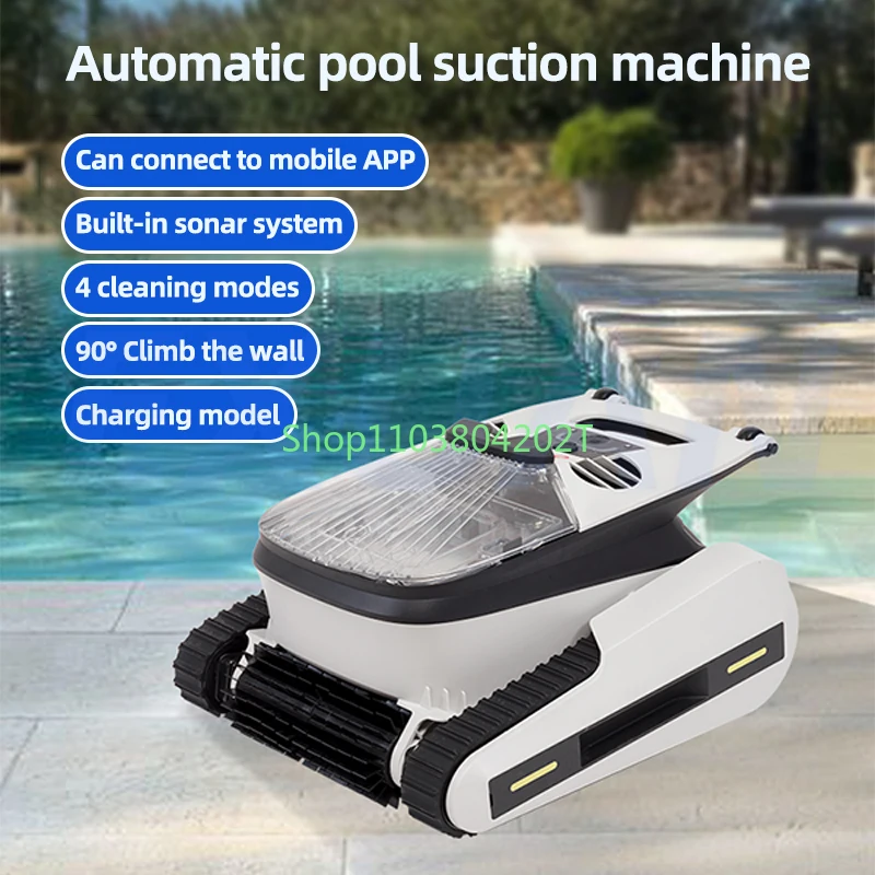 

Swimming Pool Vacuum Cleaner Fully Automatic Intelligent Wireless Underwater Vacuum Cleaner Pool Bottom Cleaning Robot Bluetooth