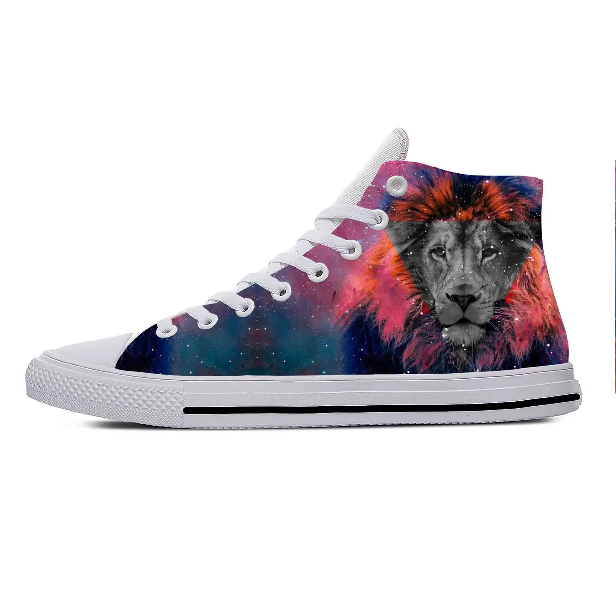 Hot Cool Anime Cartoon Manga Rock Galaxy Lion Animal Latest Shoes High Top Lightweight Men Women Sneakers Summer Board Shoes