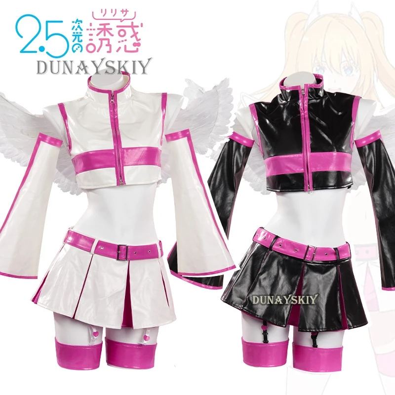 Anime 2.5 seduzione dimensionale Cosplay Nigoriri Milliela Mikari Ririsa Lilyel Cosplay Costume parrucca calzini Ririeru Liliel Lilysa