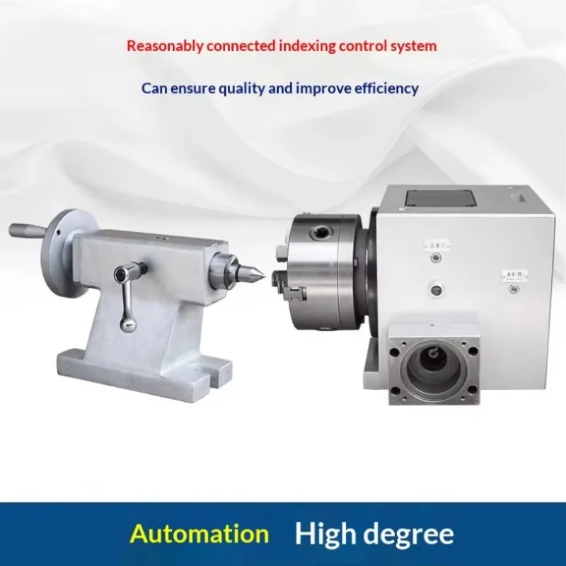 CNC Indexing Tailstock 4th Axis Lathe 135mm Four Axis Rotary Table TS-135 Top Tailstock Table Pneumatic Brake Manual Tailstock