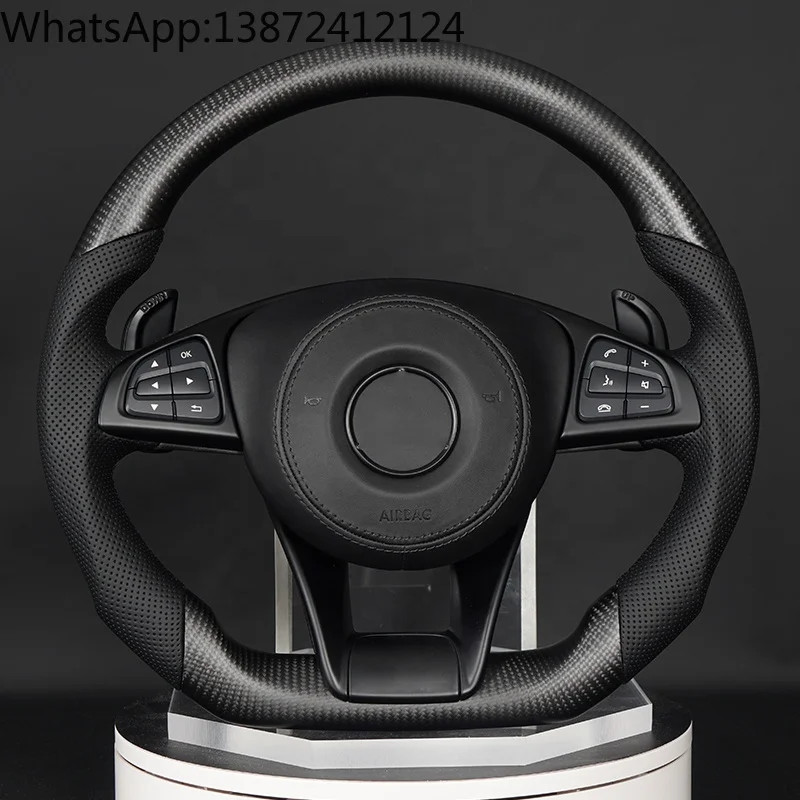 

C217 W211 W212 W221 W222 S63 C63 GLA45 C43 SLC for Mercedes-Benz AMG W204 W205 CLA GLA 45 Class Carbon Fiber Steering Wheel