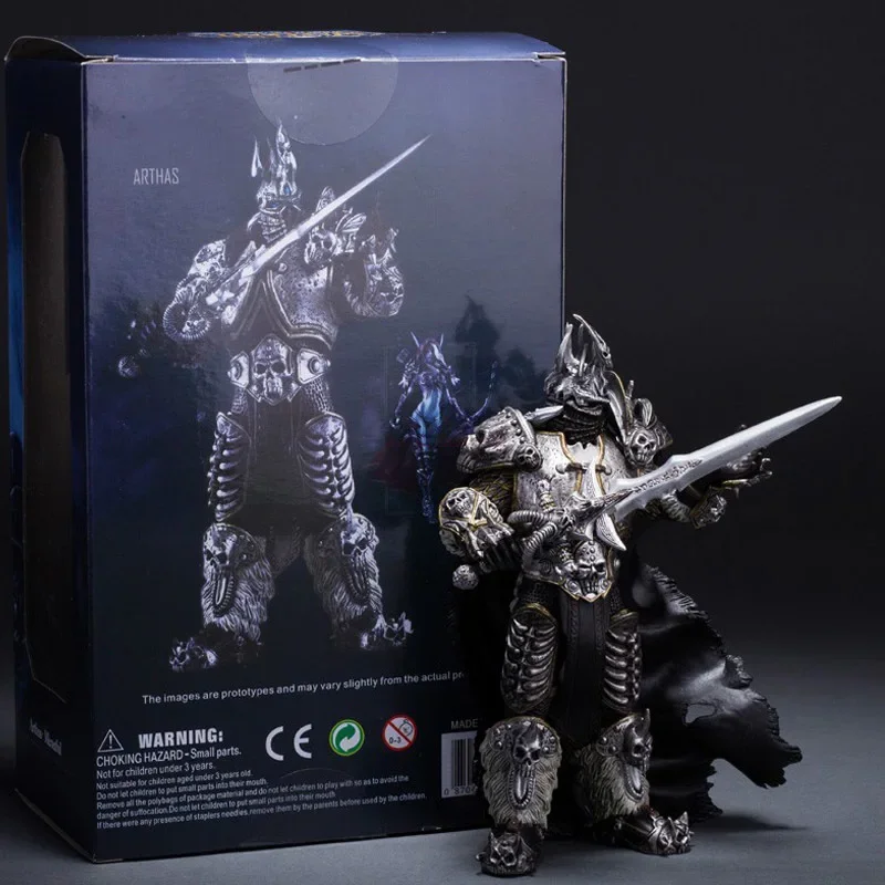 16cm Warcraft Alsace Death Knight  Lich King Color Boxed  Game Character Figures  Memories Of Childhood Action Figurine