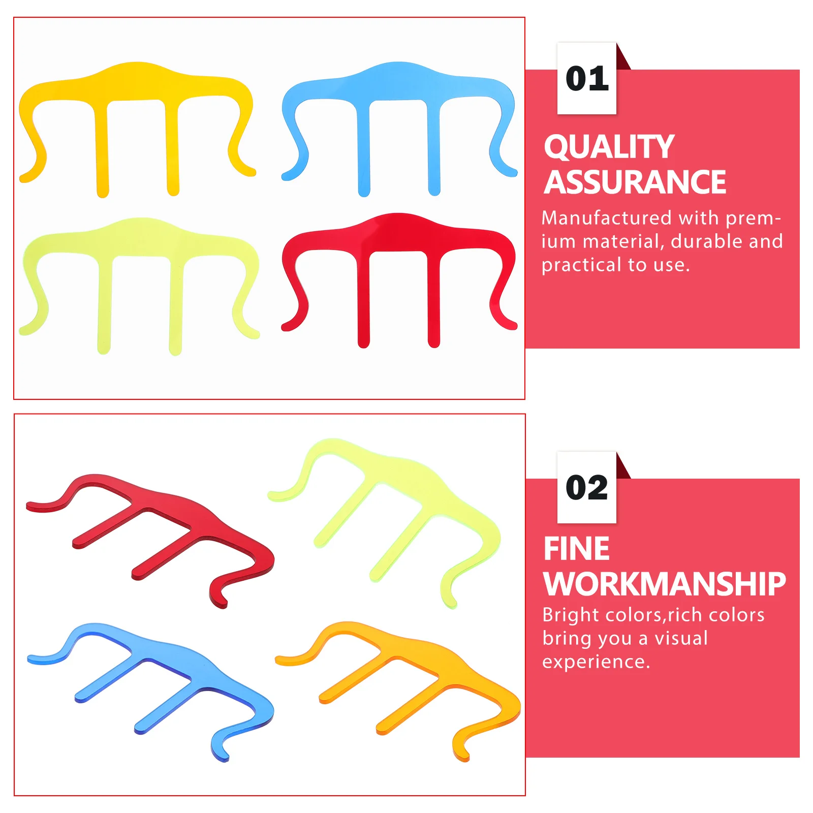 

4 Pcs Score Holder Musical Type Paper Clamp Note Page Book Clip Acrylic Keyboard Fashion