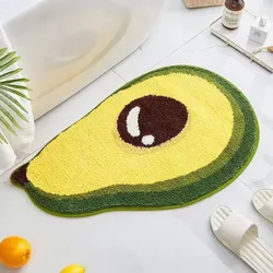 Small fresh fruit imitation cashmere toilet absorbent mat Bathroom toilet household carpet bedroom bedside foot mat