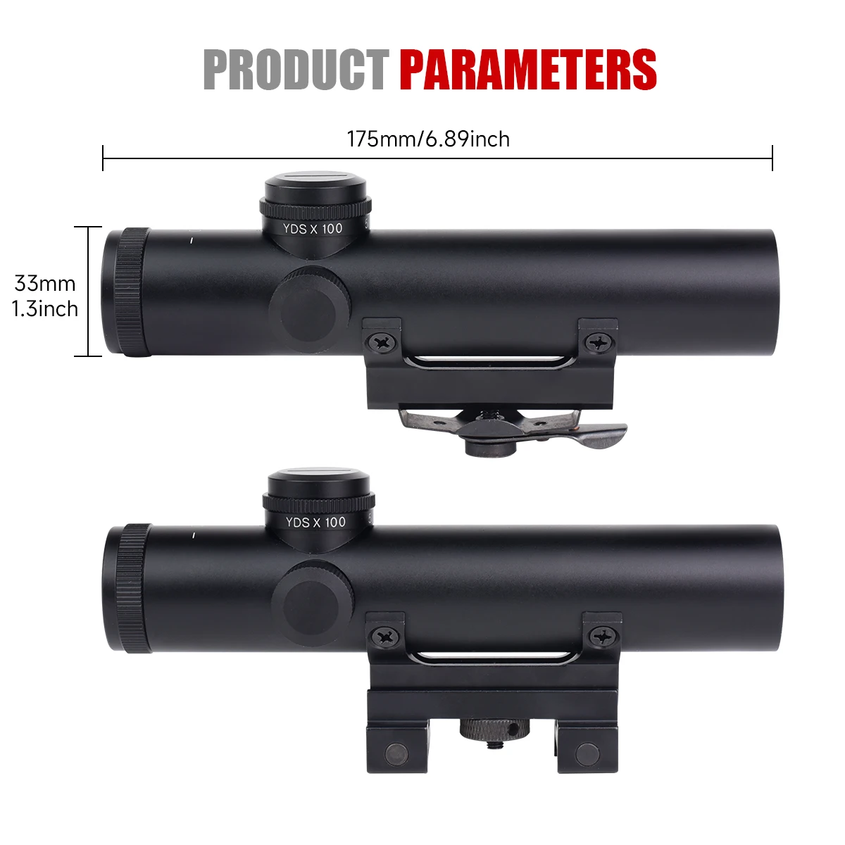 HD 4X20 Optics Sight Tactical Scope Full Coating Glass Etched Cross-Hair Reticle Collimator for 20mm Rail Mount