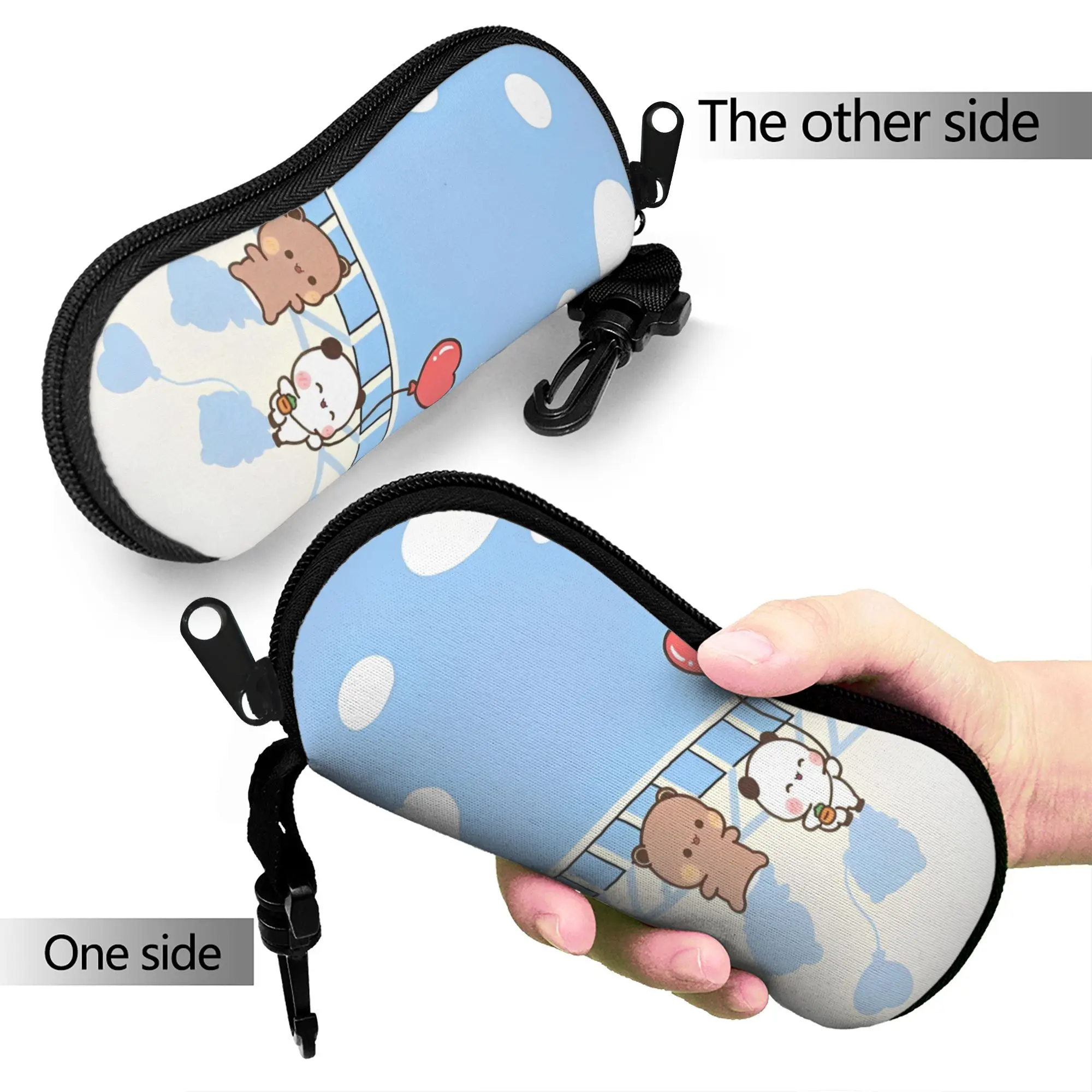 Cute Cartoon Bubu Dudu Glasses Case Men Women Printing Zipper  Eyewear Storage Box Sunglasses Box