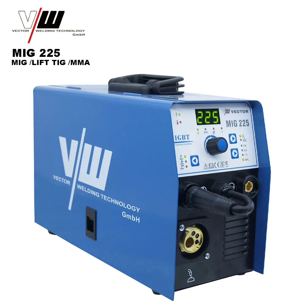 200A 4 IN 1 MIG Welder FCAW Lift TIG MMA IGBT Inverter Welding Machine Portable Welders for Stainless Steel Carbon Steel MIG225