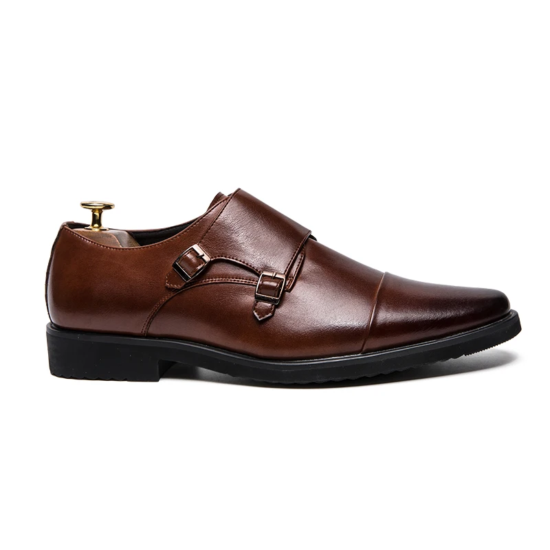 Retro Men Loafers Black-brown Color British Casual Comfortable One-piece Business Office Shoes Driving Traveling Shoes