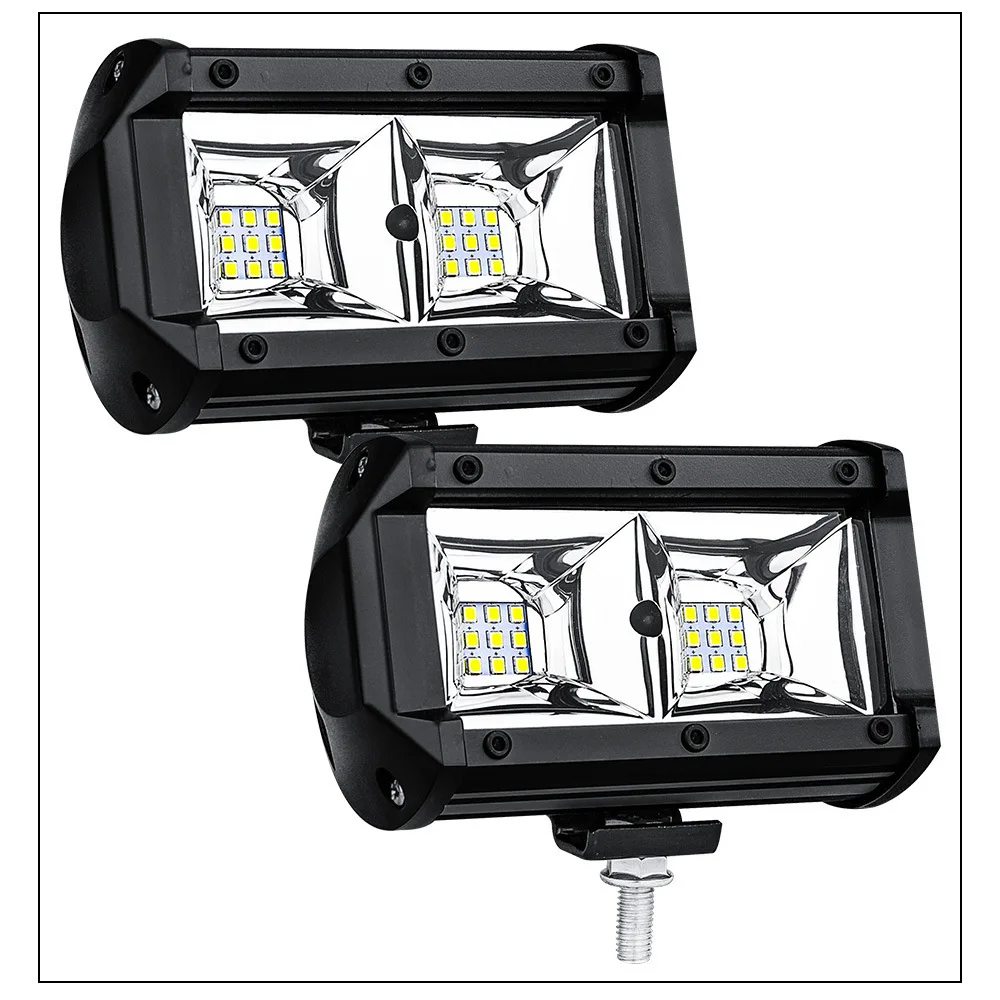 Super Bright Car LED Work Light Front Fog Light 5 Inch 18 Lights 48W Off-road Vehicle  4*4wd Motorcycle Auxiliary LED Light