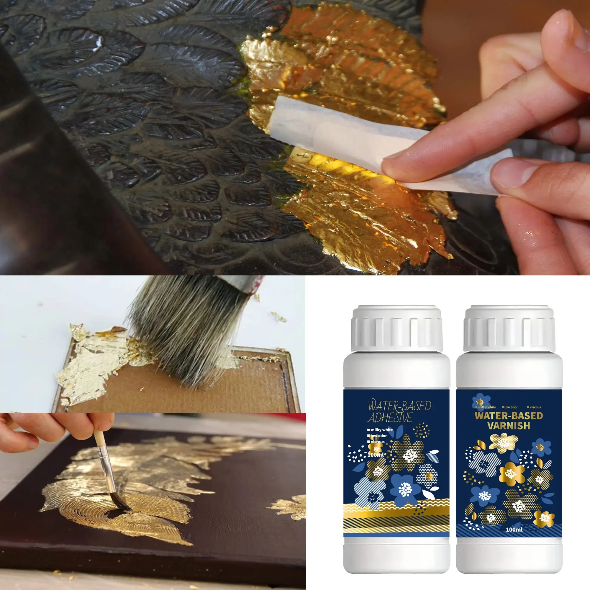 100ml/200ml ゴールデンリーフ金箔接着剤キット - - Woodworking Epoxy のレビューと価格