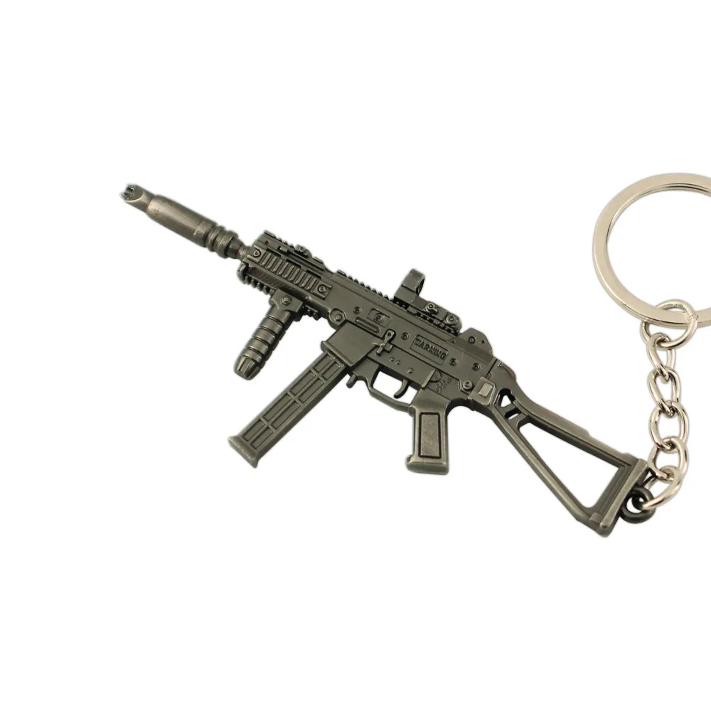 Mini llavero modelo de pistola 141UMP45, modelo de joyería, colgante de Metal, llavero de bolsa, llavero de coche, regalo para niños y hombres, 9cm