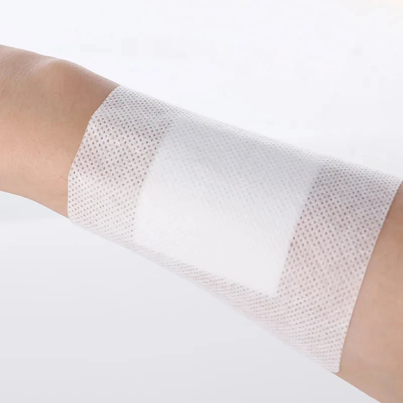 40 個通気性医療創傷包帯滅菌ステッカー粘着不織布サージカルガーゼケアドレッシングパッチ 10 × 10/15/20/25 センチメートル