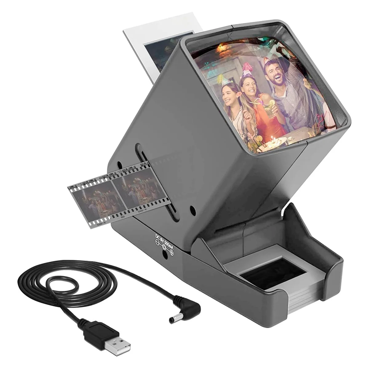 New 35mm Slide & Film Viewer-Slide Viewer with 3X Magnification and LED-Lighted Viewing for 35mm Slides and Film Negatives