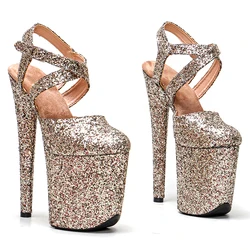 Leecabe 20cm/ 8 cali glitter sandały lady fashion party platformy wysoki obcas buty do pole dance