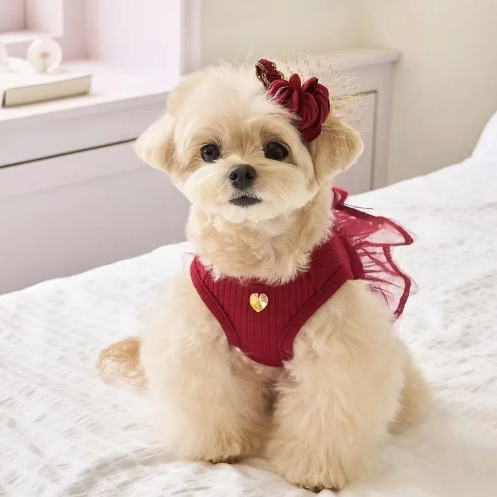 Ropa para gatos y perros: chaleco con lazo y falda princesa - imagen 4