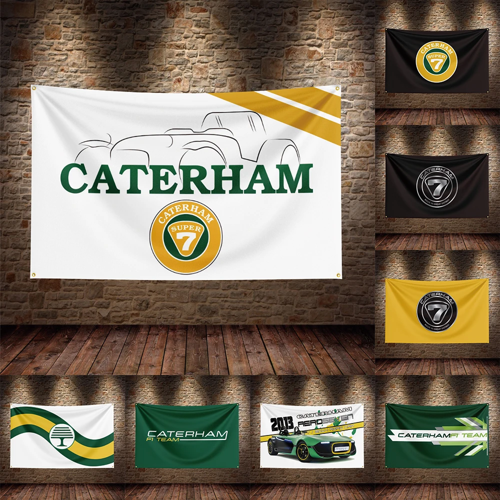 

3x5 Ft Caterhams Flag Polyester Printed Cars Banner Flags for Garage Decor