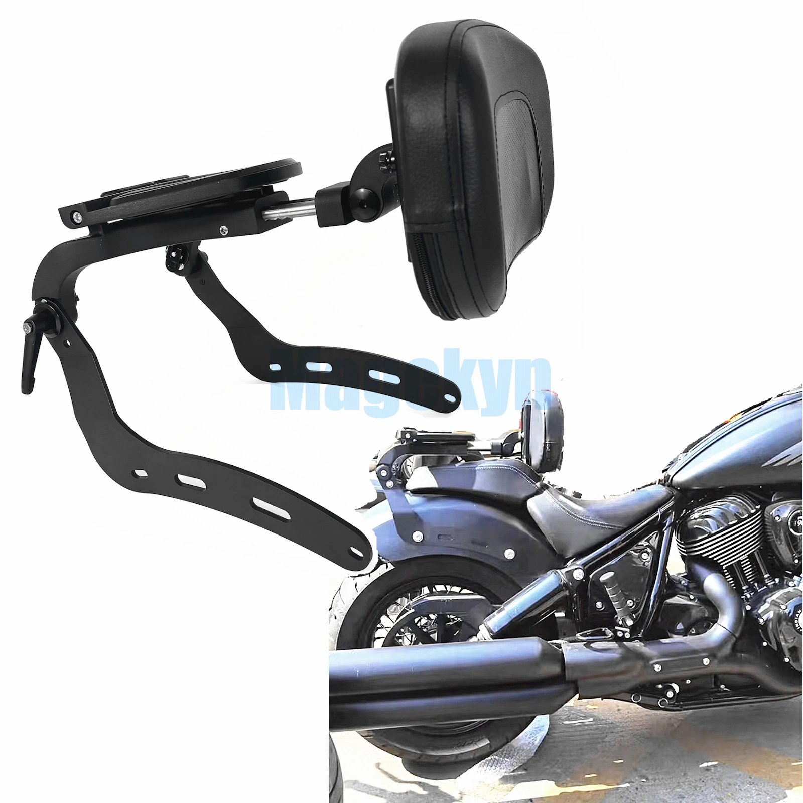 Uniwersalny, regulowany bagażnik tylny (Sissy Bar) do Indian Chief Bobber Dark Horse Super Chief Limited Sport Chief 2021-2024