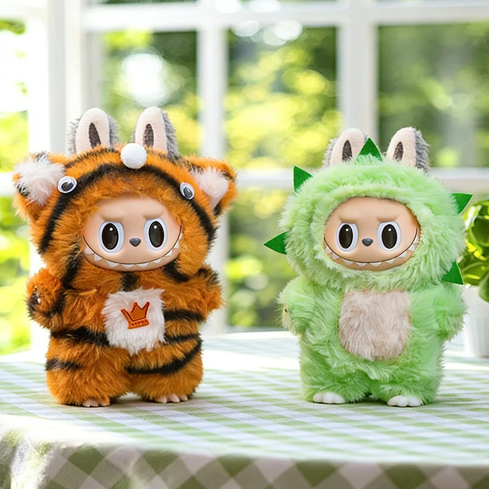 17CM 라부부 귀여운 동물 만화 캐릭터 패션 의상 카와이 스웨터 바지 세트 가을 겨울 데일리 플레이 액세서리 휴일 선물