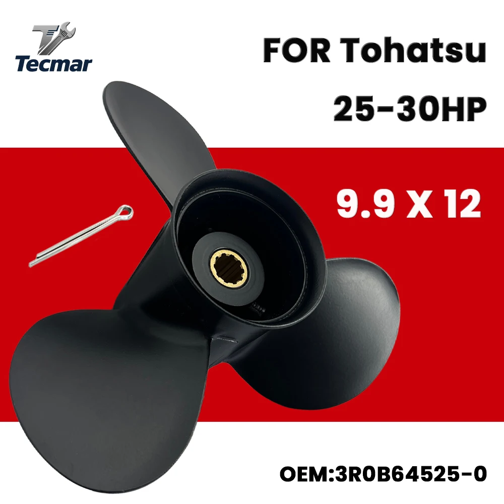 

Outboard Propeller 9.9x12 For Tohatsu Nissan 25HP 30HP 3R0B64525-0 Aluminum Alloy Propeller Boat Parts Accessories