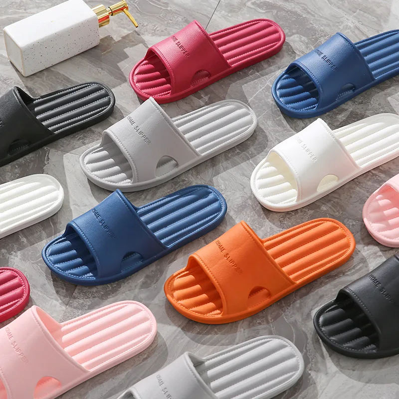 Home Slippers Summer Sandals Women Indoor Mute Slides Comfortable Non-slip Flip Flops Bath Slippers Couple Leisure Flat Shoes