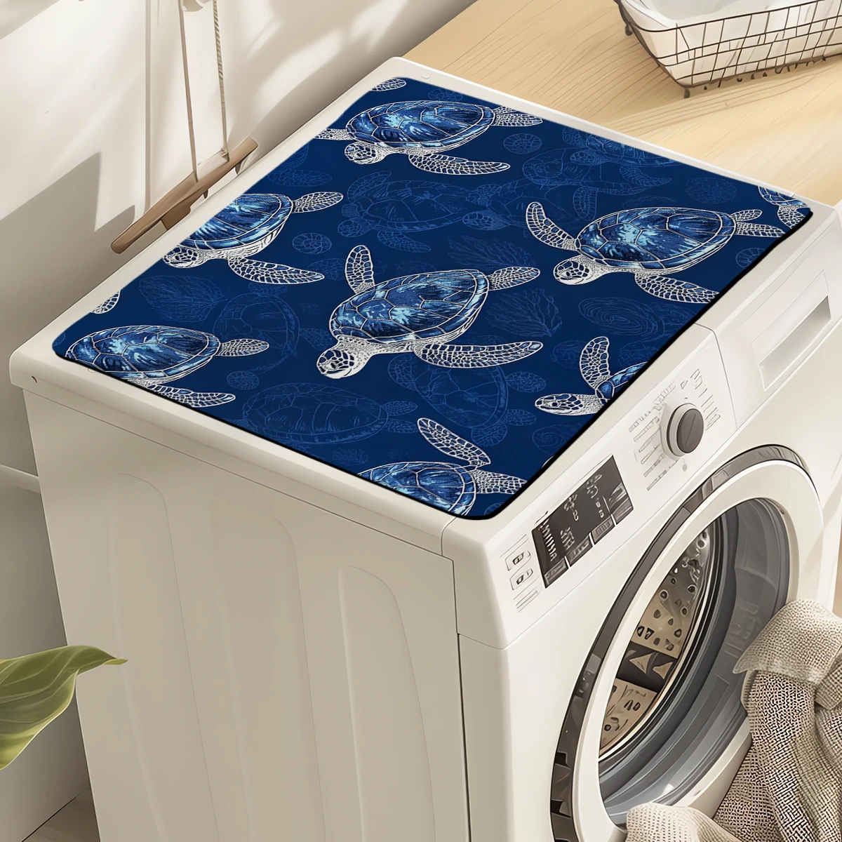 Vintage Ship & Wave Pattern Polyester Absorbent Mat - Stylish Decorative Mat for Home, Ideal for Entryway & Kitchen Use