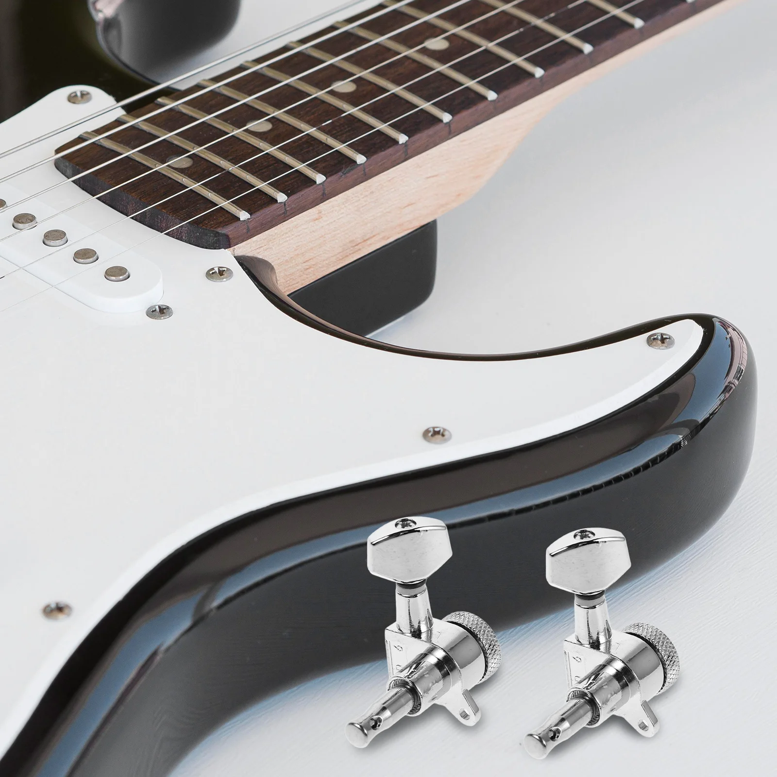 

6 Pcs Guitar Peg Lock Electric Locking Tuners Self-locking Silver Acoustic Pegs