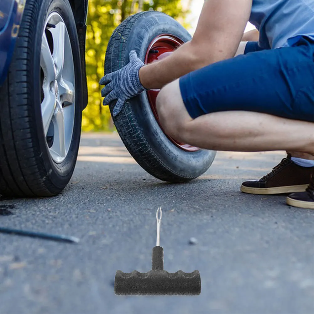 

3Pcs Tire Repair Tool Set Tubeless Car Motorcycle Bike Quick Easy Puncture Plug Kit Flat Tire Repair Supply Automotive Supply