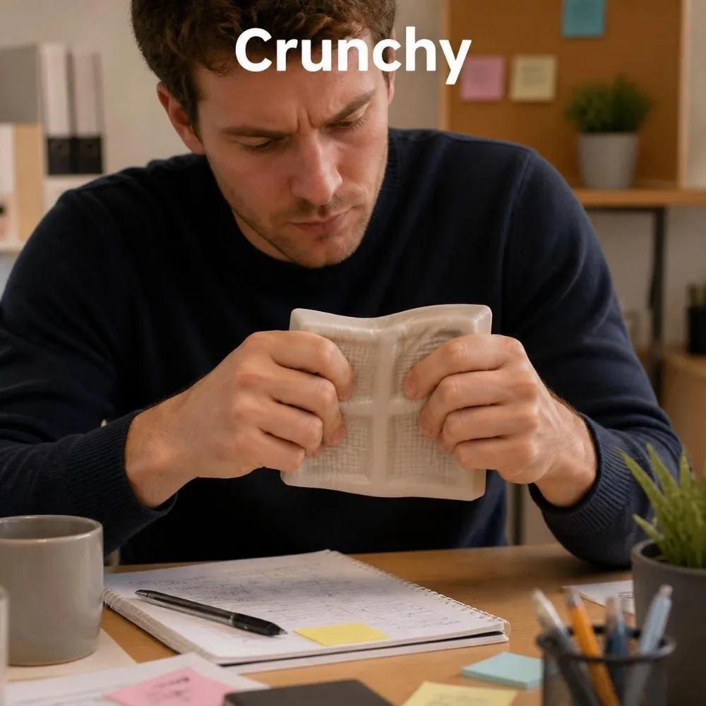 Crunchy Tofu-Shaped Squeeze Sound Effects Crackling White Square Squishy Building Blocks Comfortable Realistic Food Pinch