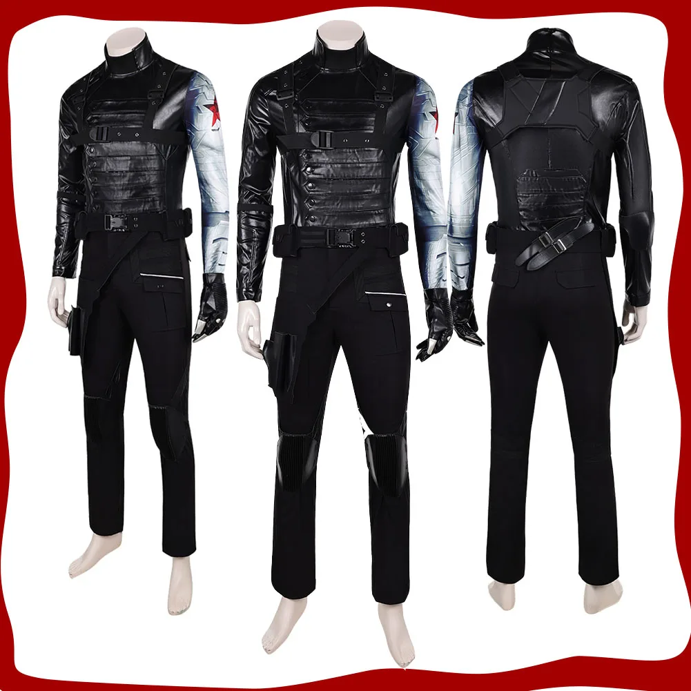 

Men Fantasia Winner Solder Cosplay Bucky Bames Costume Roleplay Movie Thunder Cos Bolts Disguise Outfits Halloween Carnival Suit