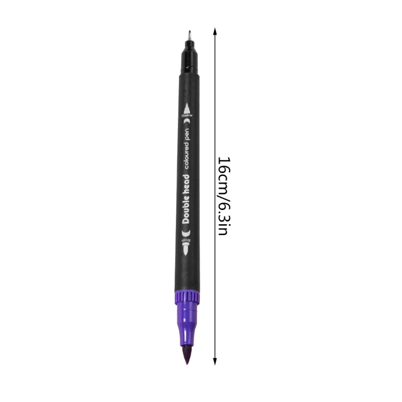 Imagem -06 - Caneta Dupla Cabeça Tinta Acrílica com Estojo de Armazenamento Escova Ponta Fina Secagem Rápida Scrapbooking Desenho de Arte 60 Cores 72 Cores