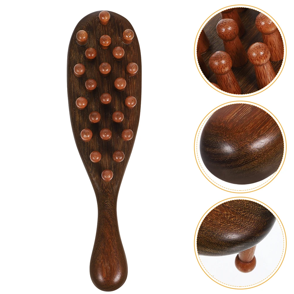 

2 Pcs Meridian Massage Comb Ergonomic Sandalwood Scalp Massager Combs Wood Hair Straightener Barber Bamboo Sticks Anticellulite