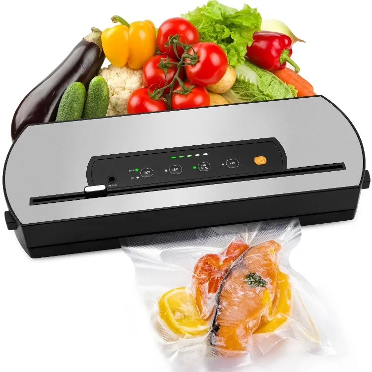

Бытовой вакуумный упаковщик для продуктов из нержавеющей стали, мощность 80 кПа, для сохранения свежести продуктов
