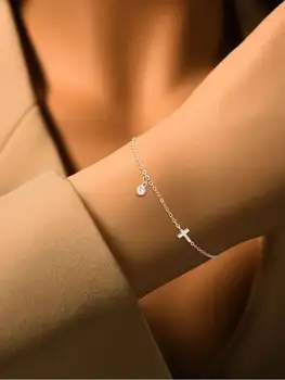 10 best sales Bracciale croce argento 925 - №4