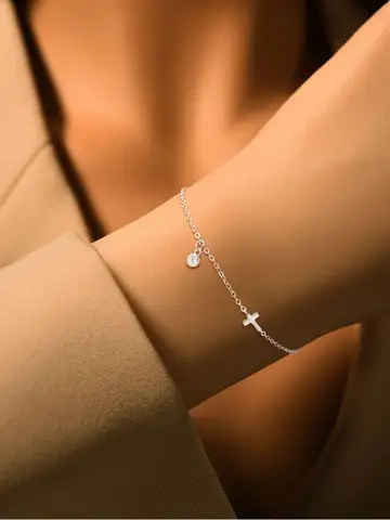 10 best sales क्रॉस ब्रेसलेट सिल्वर 925 - №4